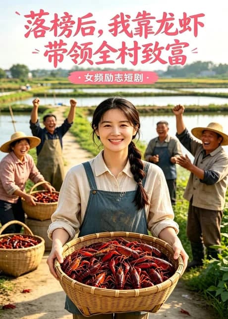 落榜后,我靠龙虾带领全村致富海报