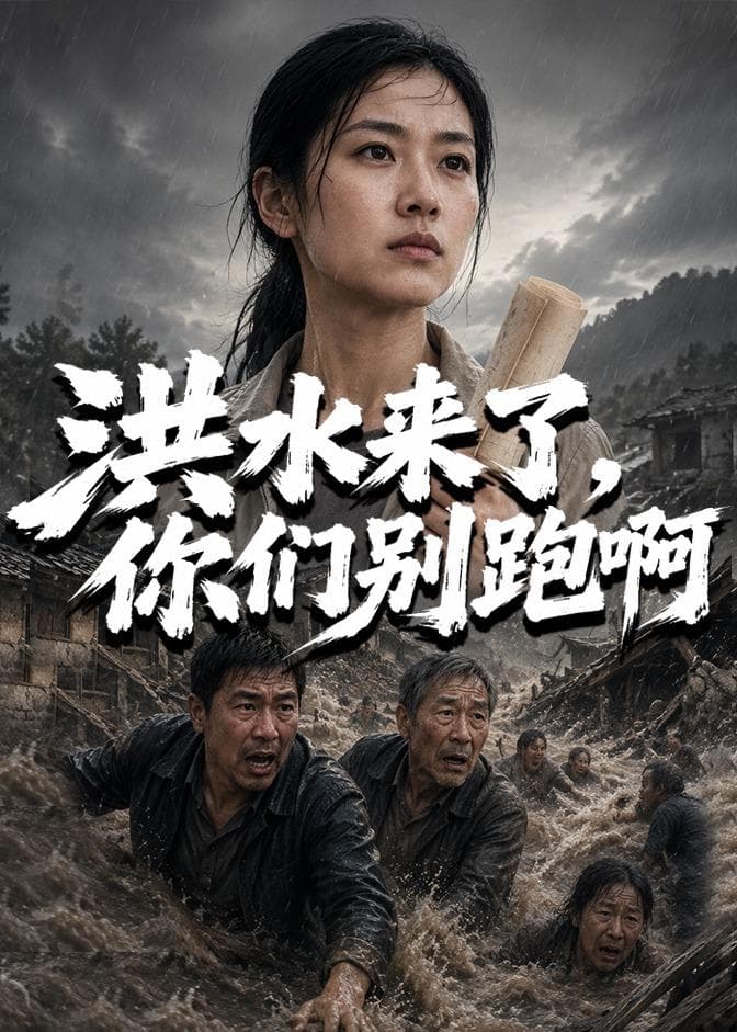 洪水来了，你们别跑啊海报