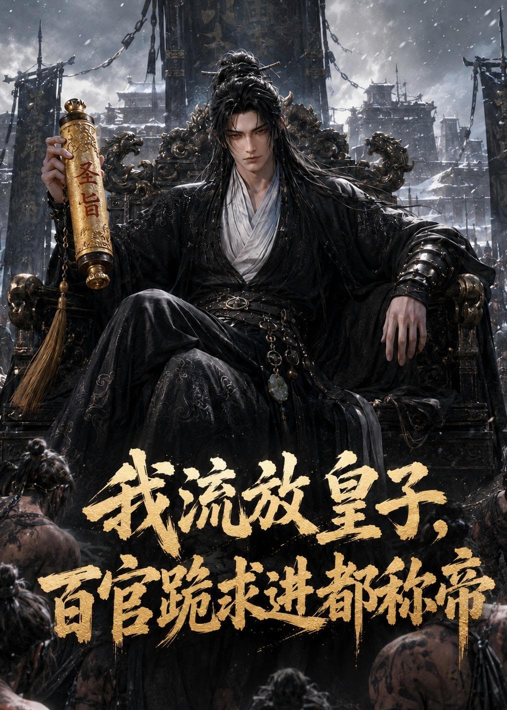 我流放皇子，百官跪求进都称帝海报