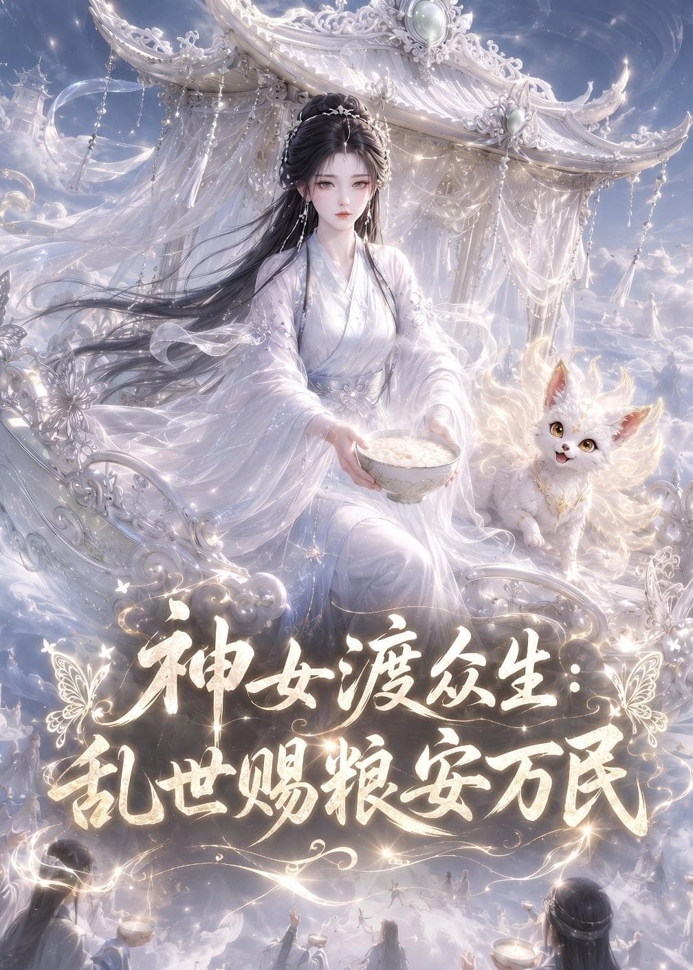 神女渡众生乱世赐粮安万民海报