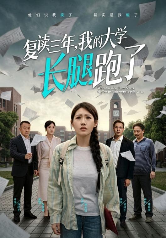 复读三年，我的大学长腿跑了海报