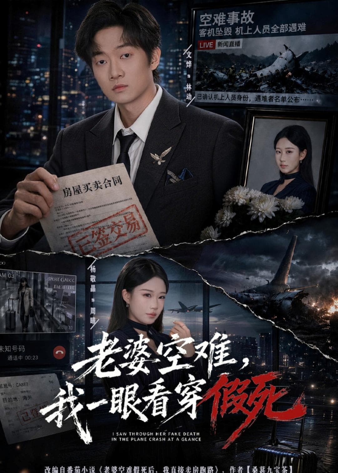 老婆空难，我一眼看穿假死海报