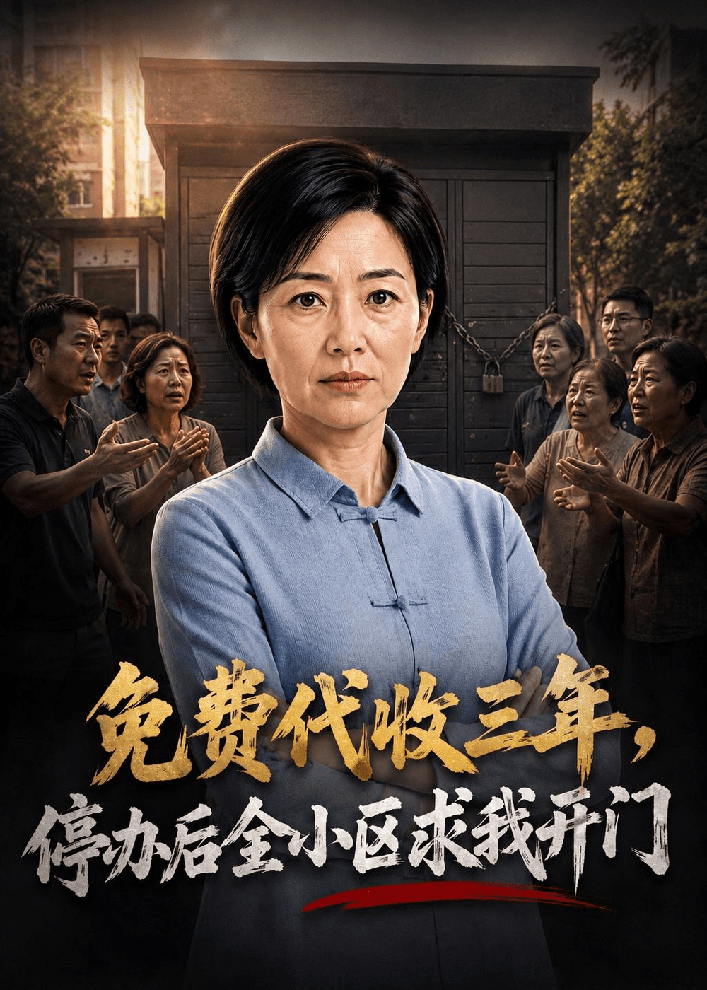 免费代收三年，停办后全小区求我开门海报