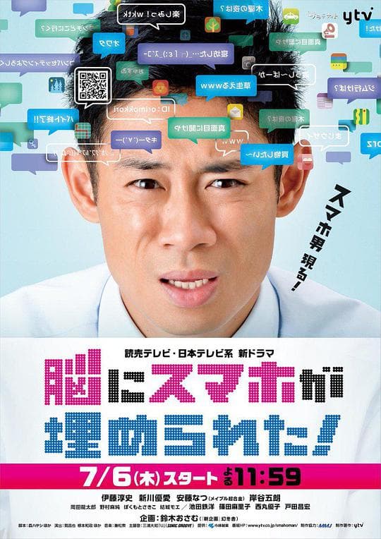 脑中埋藏了智能手机海报